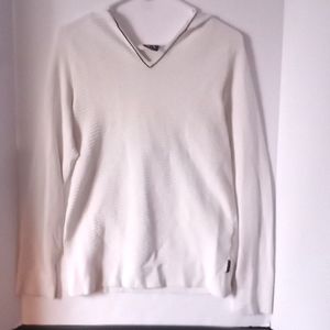 Armani exchange size s cotton & nylon white Hooded sweater like new condition